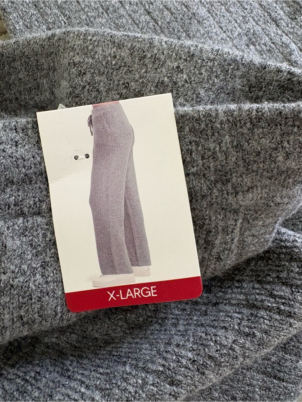 DKNY Wide Leg Sweater Joggers Cashmere Blend Gray XL NWT - Picture 9 of 12